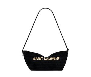 Buy Saint Laurent Raffia Fabric Crossbody Bag Handbag Shoulder Bag Women's Black at Sasom – Authentic and Ready to Ship