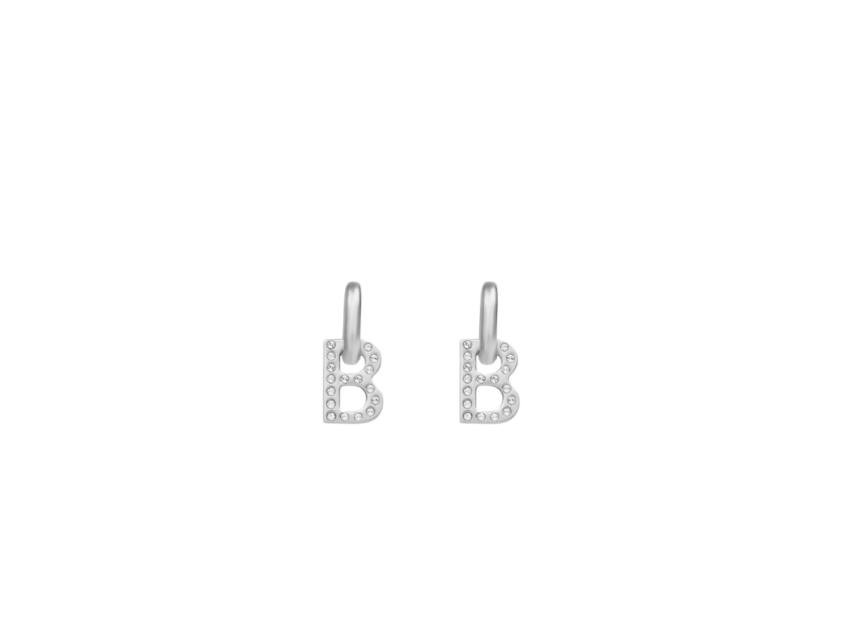 Buy Balenciaga B Chain Xs Earrings Silver at Sasom – Authentic and Ready to Ship