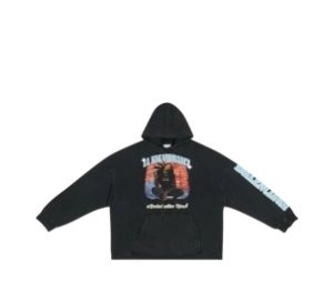 Buy Balenciaga Music Aya Nakamura Merch Hoodie Wide Fit Black at Sasom – Authentic and Ready to Ship