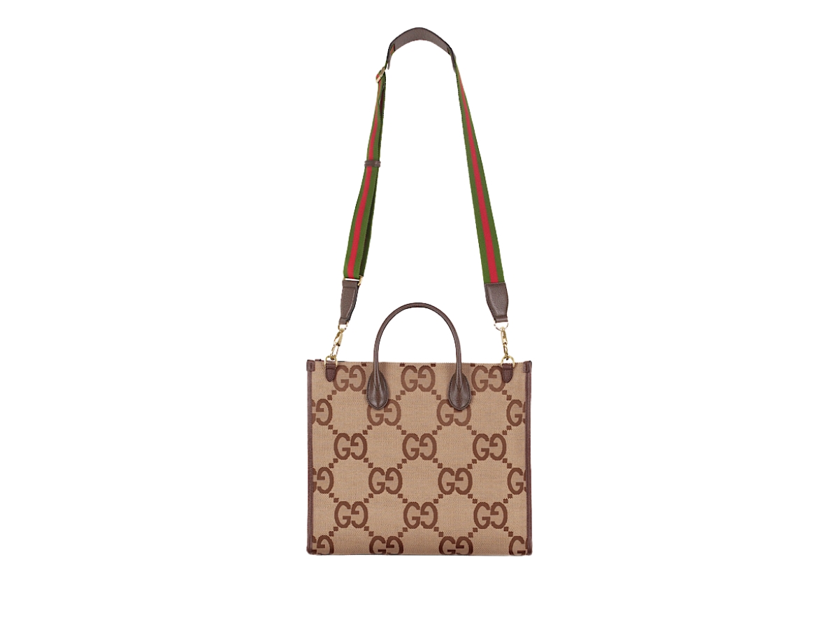 GUCCI| (678839 UKMDG 2570) Gucci Jumbo GG Tote Bag Camel Ebony Shop Authentic at SASOM