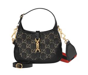 Buy Gucci Jackie 1961 Canvas With Leather Trim Crescent Shoulder Bag Shoulder Bag Crossbody Bag Mini Women's Black at Sasom – Authentic and Ready to Ship