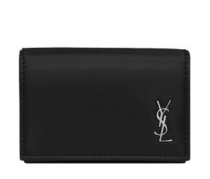 Buy Saint Laurent CASSANDRA Shiny Smooth Calfskin Trifold Wallet Small Size Men's Black at Sasom – Authentic and Ready to Ship