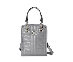 Buy Gucci Marmont Quilting Leather Mini Tote Portable Crossbody Bag Shoulder Bag Mini Women's Gray at Sasom – Authentic and Ready to Ship