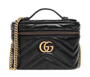 Buy Gucci Marmont Leather Flat Box Bag Handbag Shoulder Bag Crossbody Bag Mini Women's Black at Sasom – Authentic and Ready to Ship