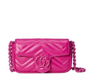 Buy Gucci Marmont Leather One Shoulder Handbags Fanny Pack Extra Mini Women's Fuchsia at Sasom – Authentic and Ready to Ship