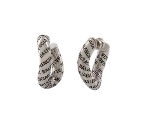 Buy Balenciaga Logo Earrings Silver at Sasom – Authentic and Ready to Ship