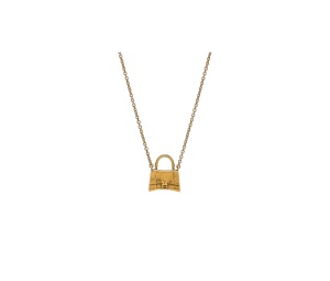 Buy Balenciaga Hourglass Charm Bag Necklace Antique Gold at Sasom – Authentic and Ready to Ship