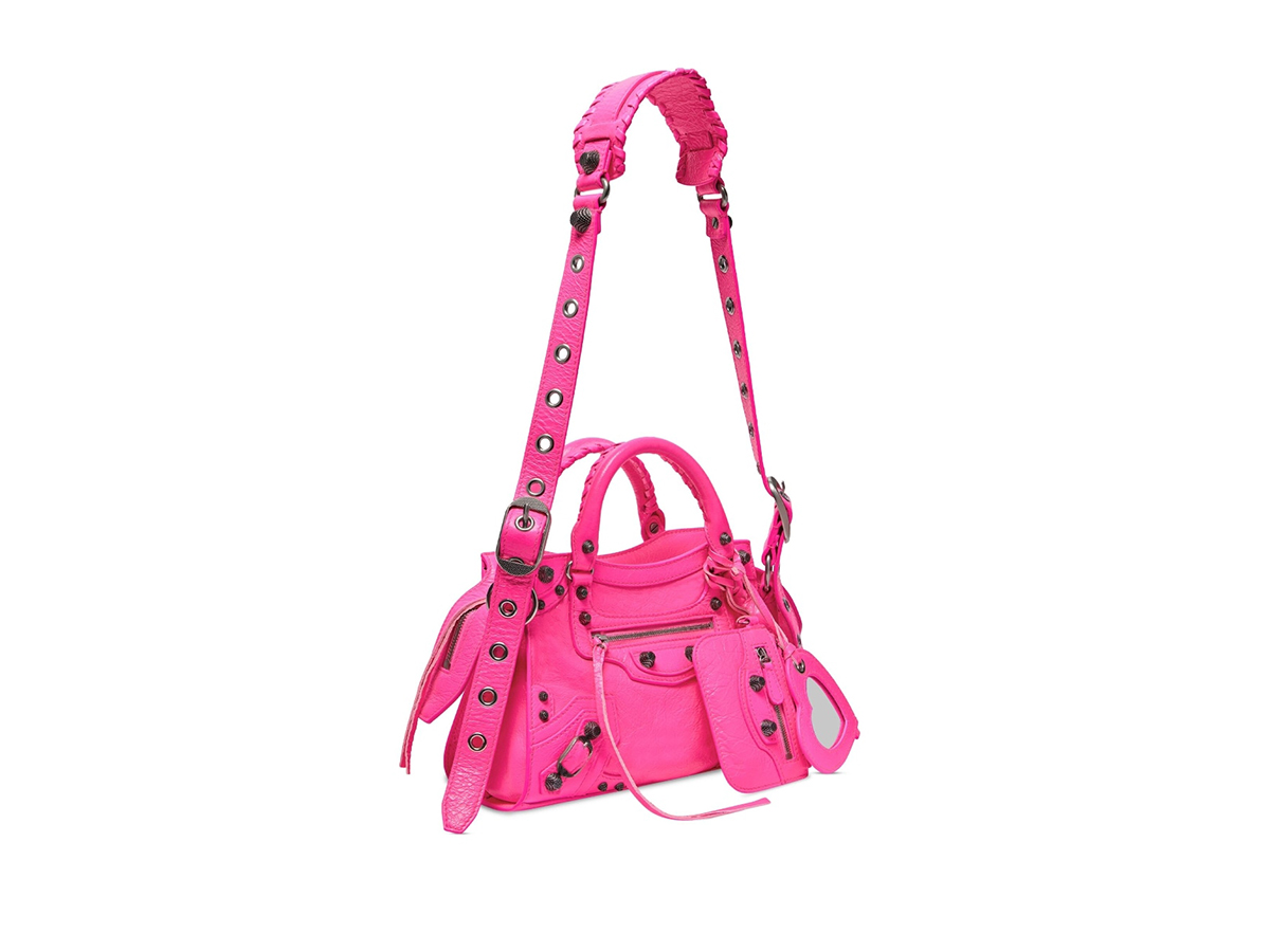Neo Cagole XS denim shoulder bag in blue - Balenciaga