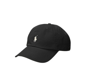 Buy Polo Ralph Lauren The Iconic Cotton Chino Ball Cap Black White Logo at Sasom – Authentic and Ready to Ship