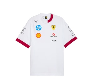Buy Puma Scuderia Ferrari 2025 Drivers Tee White at Sasom – Authentic and Ready to Ship