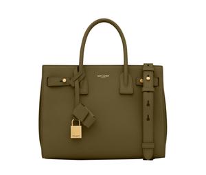 Buy Saint Laurent SAC DE JOUR Calfskin Shoulder Bag Crossbody Bag Handbag Women's Lead Green at Sasom – Authentic and Ready to Ship