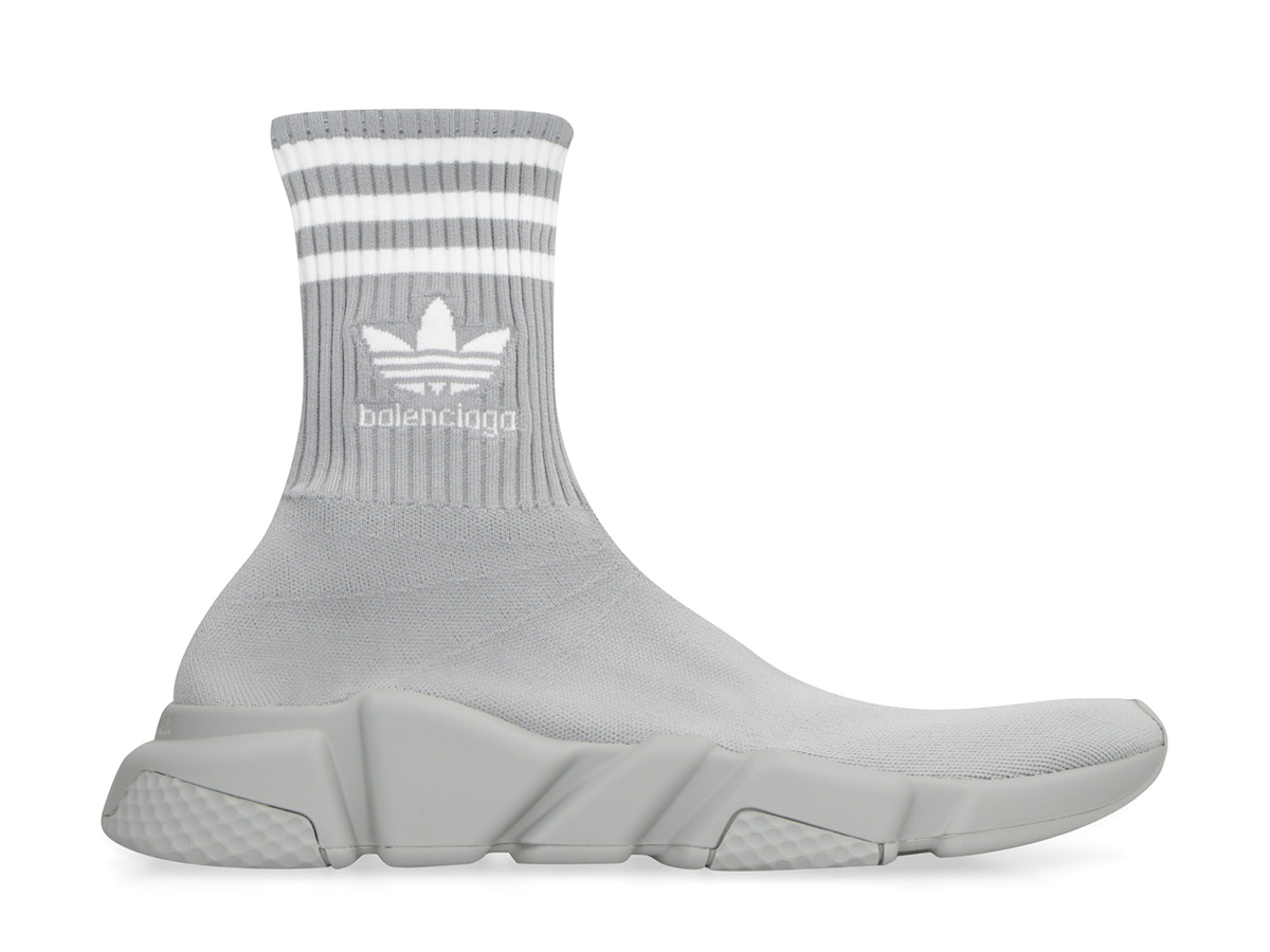 Balenciag ×Adidas コラボソックス 白 Balenciaga ADIDAS Logo Over Knee Intarsia Soccer Stretch