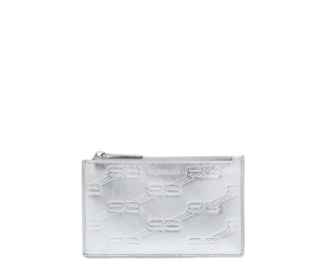 Buy Balenciaga Embossed Monogram Long Coin And Card Holder Silver at Sasom – Authentic and Ready to Ship