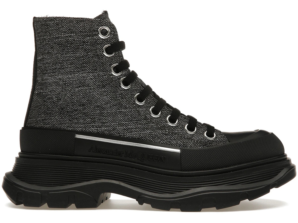 M*s様 ALEXANDER McQUEEN Tread Lace Up Boo Alexander McQueen Tread Slick Lace Up Boot Black White Men's