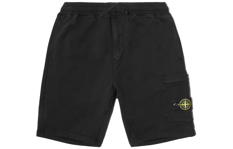 STONE ISLAND 64651 Cotton Fleece Garment Dyed Shorts