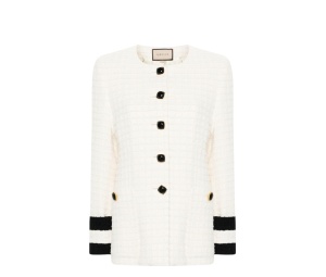 Buy Gucci Collarless Tweed Jacket White (Women's) at Sasom – Authentic and Ready to Ship