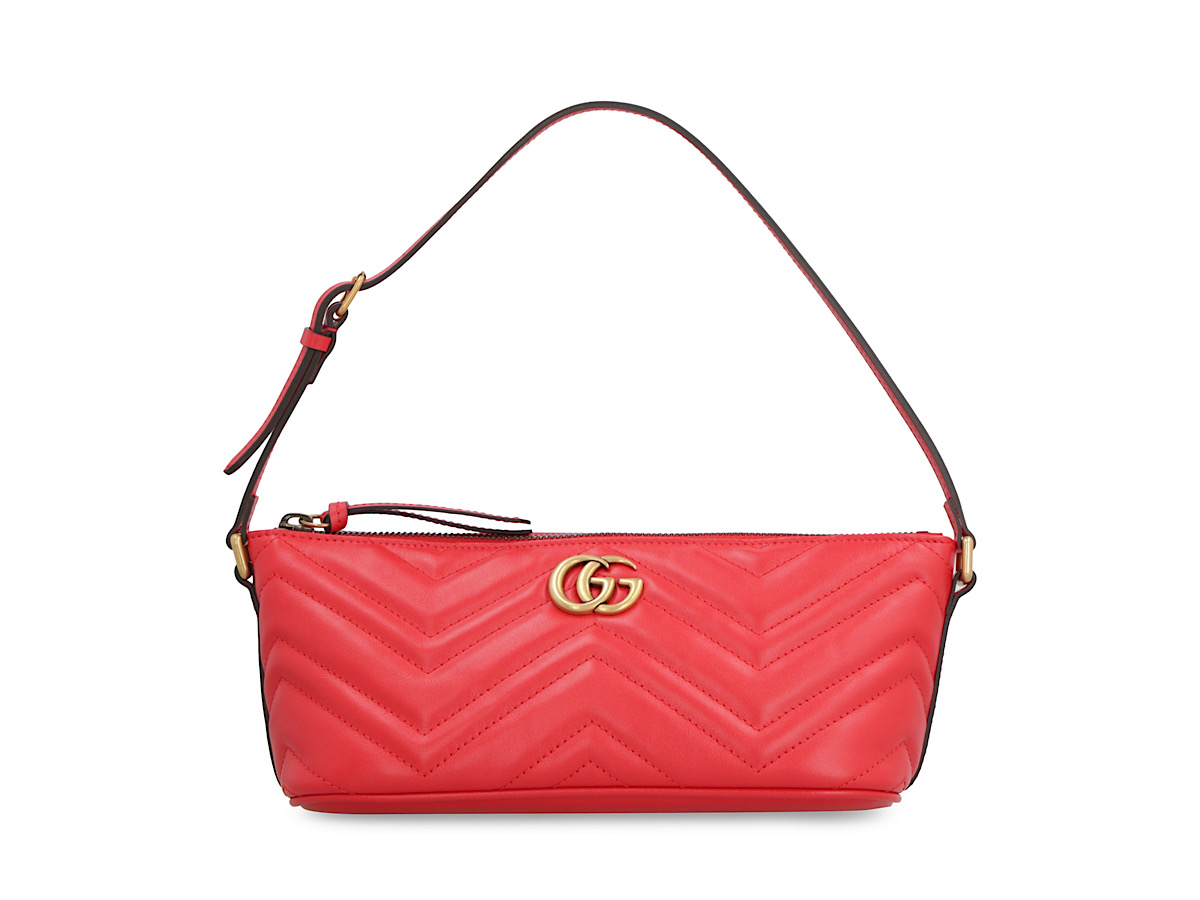 Gucci Gg Marmont Leather Shoulder Bagred Calf 100