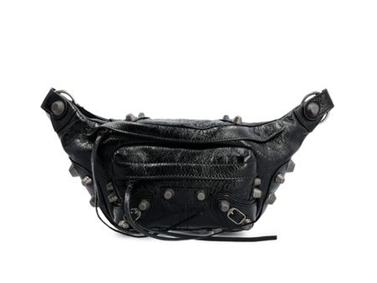 Balenciaga Le Cagole Men Leather Belt Bagblack Lamb CARRYOVER