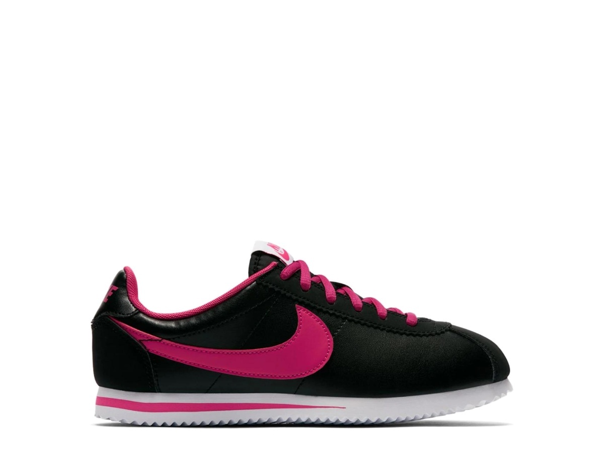 nike cortez black and pink
