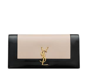 Buy Saint Laurent KATE Smooth Sheep Leather Clutch Regular Women's Desert/Black at Sasom – Authentic and Ready to Ship