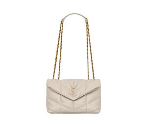 Buy SAINT LAURENT PUFFER Lambskin Portable Crossbody Bag, Shoulder Bag Women's White at Sasom – Authentic and Ready to Ship