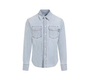 Buy Bottega Veneta Long Sleeved Denim Shirt at Sasom – Authentic and Ready to Ship