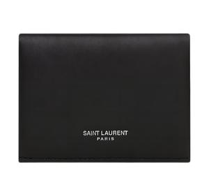 Buy Saint Laurent PARIS Leather Business Card Holder Men's Black at Sasom – Authentic and Ready to Ship