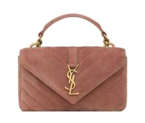 Buy Saint Laurent College Calfskin Crossbody Handbag Mini Women's Light Pink at Sasom – Authentic and Ready to Ship