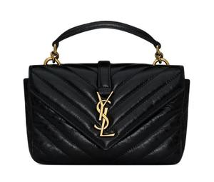 Buy SAINT LAURENT College Cow Leather Handbag Shoulder Bag Crossbody Bag Mini Women's Black at Sasom – Authentic and Ready to Ship