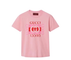 Buy Gucci Logo Print Pink T-Shirt Pink (SS24) at Sasom – Authentic and Ready to Ship