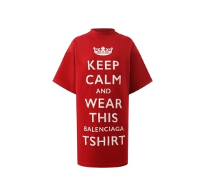 Buy Balenciaga Keep Calm T-Shirt Red at Sasom – Authentic and Ready to Ship