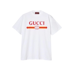Buy Gucci Printed Cotton Jersey T-shirt White at Sasom – Authentic and Ready to Ship