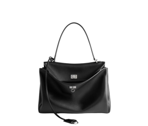 Buy Balenciaga Rodeo Medium Handbag In Black Smooth Calfskin Aged-Silver Hardware at Sasom – Authentic and Ready to Ship