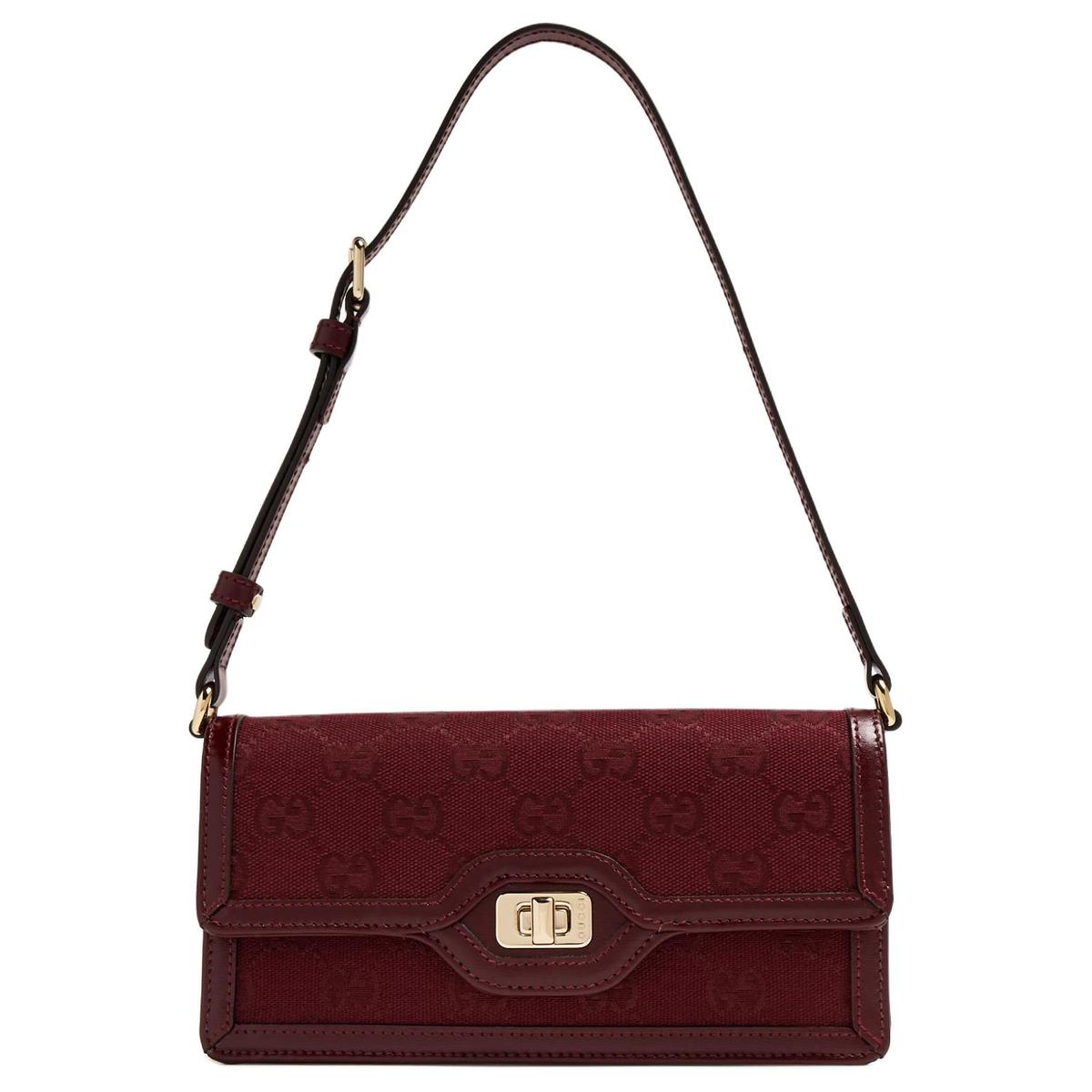 Gucci Canvas Handbag Shoulder Bag Mini Women's Red
