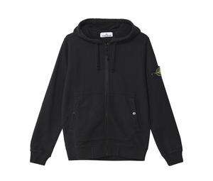 Stone Island 64151 Cotton Fleece Hooded Sweatshirt Black - 21SS