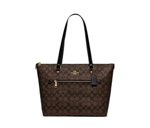 Buy Coach Gallery Canvas With Leather Canvas Bag Tote Bag Shopping Bag Handbag Shoulder Bag Women's Dark Brown at Sasom – Authentic and Ready to Ship