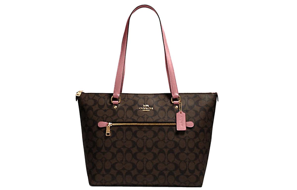 https://d2cva83hdk3bwc.cloudfront.net/79609-IMRSH-coach-gallery-leather-tote-bag-shopping-bag-handbag-shoulder-bag-women-s-dark-brown-pastel-pink-multicolor-1.jpg