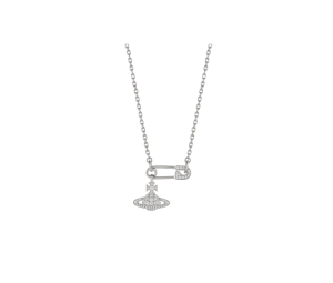 Buy Vivienne Westwood Lucrece Pendant Platinum-White Cz at Sasom – Authentic and Ready to Ship