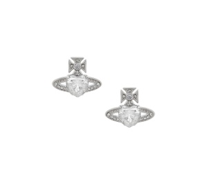 Buy Vivienne Westwood Ariella Earrings Platinum White Crystal at Sasom – Authentic and Ready to Ship