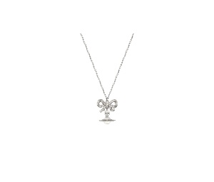 Buy Vivienne Westwood Octavie Pendant Necklace Platinum White Cz at Sasom – Authentic and Ready to Ship