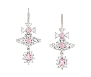 Buy Vivienne Westwood Recycled Silver, Crystal Vintage Baroque Style Gaiatian Pendant Stud Earrings Women's Silver/Pink at Sasom – Authentic and Ready to Ship