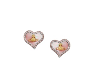 Buy Vivienne Westwood Petra Earrings Platinum Gold Coral at Sasom – Authentic and Ready to Ship