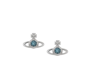 Buy Vivienne Westwood Nano Solitaire Earrings Platinum Smoked Sapphire Crystal at Sasom – Authentic and Ready to Ship