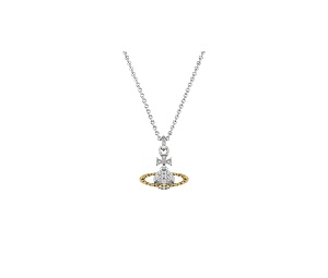 Buy Vivienne Westwood Mayfair Bas Relief Pendant Necklace Rhodium Gold at Sasom – Authentic and Ready to Ship