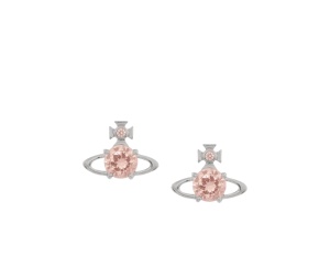 Buy Vivienne Westwood Reina Earrings Platinum Champagne Cz at Sasom – Authentic and Ready to Ship