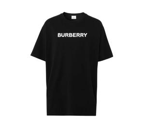 Buy Burberry Logo Print Cotton Oversized T-shirt Black White at Sasom – Authentic and Ready to Ship