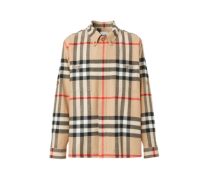Buy Burberry Check Wool Blend Shirt Jacket Beige at Sasom – Authentic and Ready to Ship