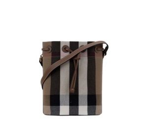 Buy Burberry Bucket Plaid Drawstring Taupe Brown at Sasom – Authentic and Ready to Ship