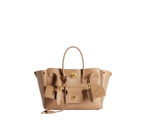 Buy Balenciaga Bel Air Small Carry All Bag In Latte Smooth Calfskin Aged-Gold Hardware at Sasom – Authentic and Ready to Ship