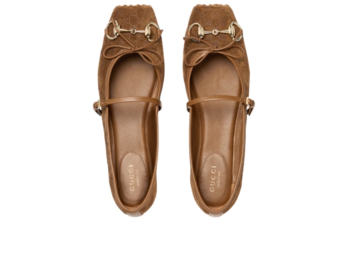 https://d2cva83hdk3bwc.cloudfront.net/814413-aaeen-2808-gucci-horsebit-ballet-flat-in-light-brown-mini-gg-suede-with-light-gold-toned-hardware-4.jpg